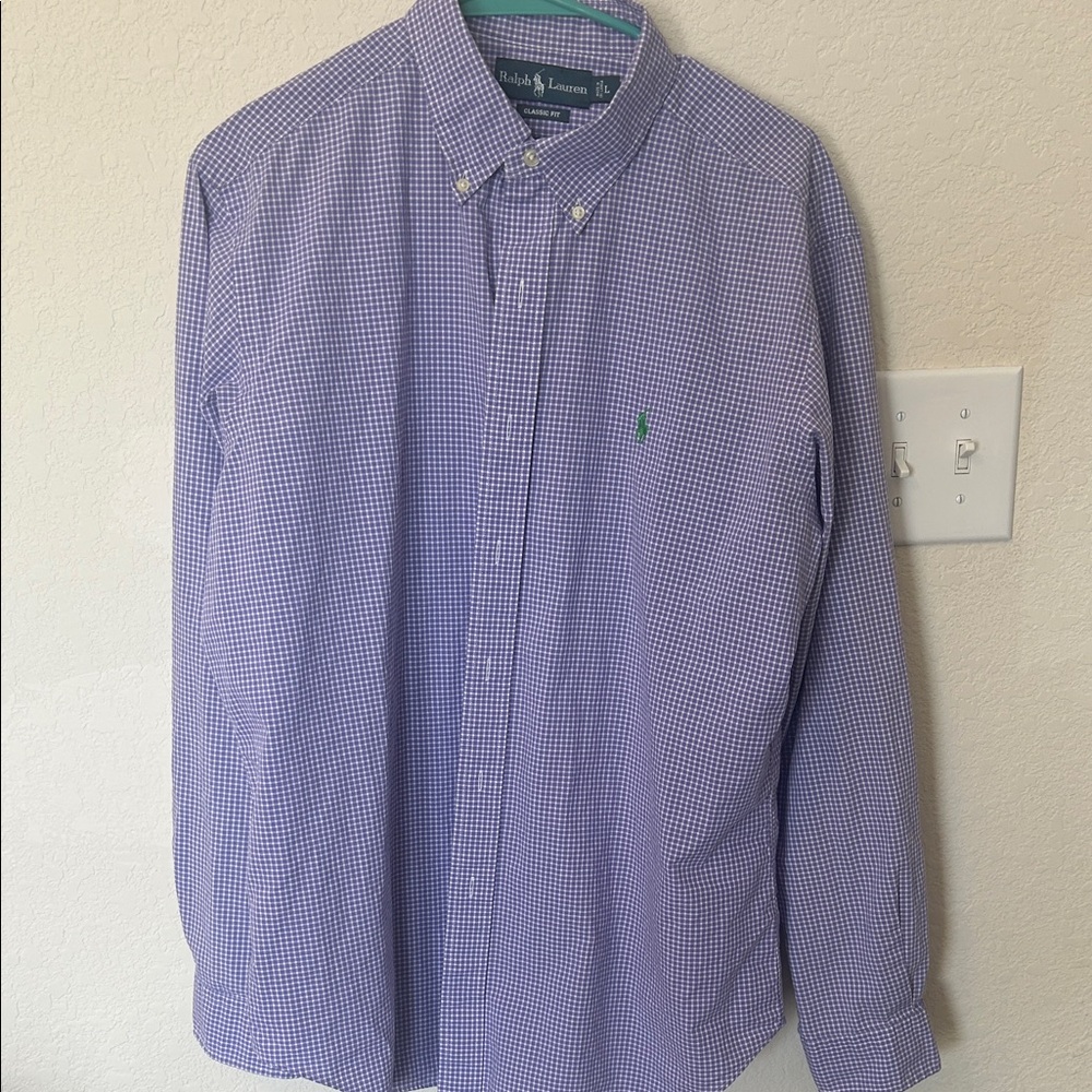 Polo by Ralph Lauren Men's Purple Gingham lightweight Shirt